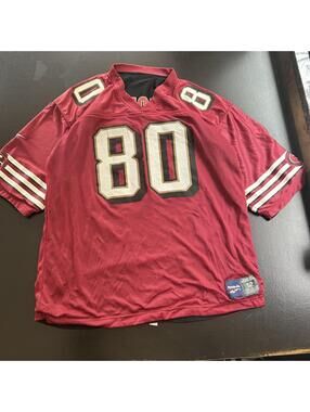 Reebok San Francisco 49ers Jerry Rice #80 Football Jersey Size 52